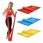 HAIBEI Resistance Bands Set 5.9FT 3 Packs Elastic Exercise Bands for Physical Therapy Tension Band Recovery Band Workout Stretch Bands for Strenght Training Pilates Yoga Arms Upper Body and Shoulders