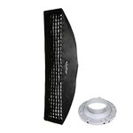 Godox 12"x47" / 30x120cm Strip Beehive Honeycomb Grid Softbox with Bowens Mount Speedring for Studio Flash Strobe Lighting