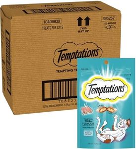 TEMPTATIONS Cat Treats Tempting Tuna Flavour 85g Bag, 6 Pack