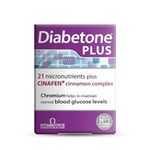 Diabetone Plus with CINAFEN complex: Cinnamon, Fenugreek and Chromium and 21 micronutrients for improved Blood Sugar Level and Diabetes Management, by Vitabiotics