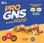 ProGNS Protein Bar - Low Carb High Protein Energy Bar - Made with CranBerry & Green Tea Extract - Low-Calorie Healthy Snack Bar - Fiber-Rich Cereal Bar For Weight Management, 50gm