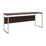 Bush Business Furniture Hybrid Computer Table Desk with Metal Legs, 72W x 24D, Black Walnut