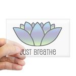 CafePress Just Breathe Rectangle Sticker Rectangle Bumper Sticker Car Decal