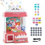 Claw Machine Play Set for Kids Mini Claw Machine Toy Candy Grabber Prize Dispenser Vending Machine Arcade Game Machines for Home Party Christmas Birthday Gifts for Girls and Boys