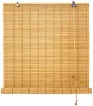 YFZBAMOO Bamboo Blinds, 27" W x 64" H Roman Window Shades for Home Office Hotel, Roll Up Light Filtering Shades, Roller Sun Shade