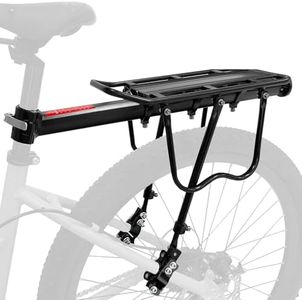 Tailcle Rear Bike Rack, Bike Cargo Rack Quick Release Bike Rack for Back of Bike Aluminum Alloy Bicycle Rear Back Rack Bike (Semi Release Rear Bike Rack)