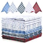 OctBird Men's Handkerchiefs, 15PCS Cotton Handkerchiefs for Men Women with Elegant Pattern in Assorted Color Fits Any Occasion