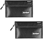 Airfish Fireproof Money Bag, 5 x 8 inches Fireproof Wallet, Waterproof Cash Bag with Zipper, Small Fireproof Cash Bag for Valuables