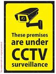 CVANU Warning Sign Sticker for CCTV Security Camera (Pack 8) CV-1