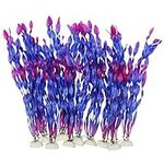 MyLifeUNIT Artificial Seaweed Water Plants for Aquarium, Plastic Fish Tank Plant Decorations 10 PCS (Purple)