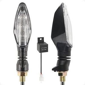 evermotor Frecce LED Moto Omologate, E4, 2 pezzi, indicatori LED moto universali mini indicatori Indicatori bicicletta LED omologati dell'acqua relè IP67