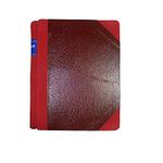 LRS Half Index Account Book SHORT Handy Size - Copy Size - 21x17 CM - 80 GSM Paper - Red Half Canvas PVC Binding (640 Page)