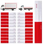 Homelove DOT-C2 Reflective Safety Tape 2in x20Ft, Red White Waterproof Self Adhesive Trailer Tape Outdoor Safety Caution Reflector Conspuicy for Vehicles (20pcs 2in x12in)