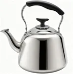 Lily's Home Stainless Steel Whistling Tea Kettle, Teapot for Stovetop, Pleasant Whistle Sound, Safe Handle, Tea Kettle for Stove Top, Whistling Tea Kettles for Boiling Water - 2L