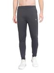 TECHNOSPORT Men's Slim Fit Active Track Pant - (MPOR55DCNLAR_Dark Carbon_L) Pack of 1