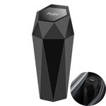 ZENOVA X Car Bin with Lid, Diamond Design Mini Car Bin for Front of Car, Portable Trash Can Home and Office, Leak Proof Car Trash Can, Stylish Car Accessories for a Clean Ride