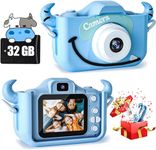 CIMELR Kids Camera Toys for 3 4 5 6 7 8 9 10 11 12 Year Old Boys/Girls, Kids Digital Camera for Toddler with Video, Christmas Birthday Festival Gifts for Kids, Selfie Camera for Kids, 32GB SD Card