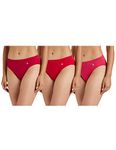 Van Heusen Women Bikini Panty - 100% Super Combed Cotton - Pack Of 3 - Anti Bacterial, No Marks Waistband, Moisture Wicking, Moderate Coverage, Multicolor, Medium