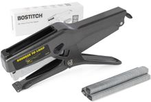 Bostitch Office B8 Plier Stapler Heavy Duty with 1250 1/4" Staples - 45-Sheet No Jam - Full Strip Metal Industrial Stapler - 210 Staple Capacity - for Cardboard, Paper, Fabric