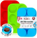 Silicone Oreo Cookie Mold, Walfos Round Cylinder Chocolate Covered Oreos Molds, BPA Free and Non-Stick, Perfect for Cookies, Oreos, Candy, Soap, Cupcake, Pudding, Jello, Set of 3