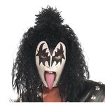 Fun Costumes Adult Gene Simmons KISS Wig Men's 80s Black Wig