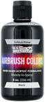 U.S. Art Supply Black Surface Primer Airbrush Paint, 8 oz - Ready-To-Spray, Water-Based Acrylic Polyurethane - Artist Multi-Surface Priming, Plastic, Metal, Canvas, Wood - Craft, Hobby Model Modeling