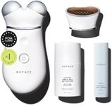 NuFACE TRINITY+ LED Red Light Therapy + Microcurrent Facial Device for Fine Lines and Deep Wrinkles - Amber, Red & Infrared Light Skin Tightening Device with Gel Activator, Silk Crème & Brush