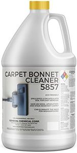 CarpetGeneral Bonnet Cleaner 5857 - Heavy Duty Shampoo Carpet Freshener Solution for Machine - Fast Drying & Pet Safe Carpet Shampoo for Rotary Cleaners, Commercial, & Industrial Use - 1 Gallon Jug