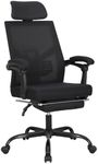 Okeysen Mesh Ergonomic Office Chair with Footrest,Height Adjustable Home Office Desk Chair with Wheels 360 Swivel, Computer Executive Desk Chair with Headrest and Backrest 90-135 Adjustable Task Chair