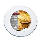 Dunlevy Ovenproof Plate Glass Pie Plate for Baking 25cm Transparent Glass Pie Tart Flan Baking Plate Oven to Tableware Plate Dish (1 Piece)