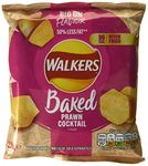 Walkers Oven Baked Prawn Cocktail Crisps, 6 x 22g