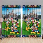 PRISCILLA Polyester 3D Digital Beautiful Cartoon Printed Kids Room Curtains | Kids Curtains for Kids Room | Nursery Curtains Set of 2. (Design 10, 7 Feet)