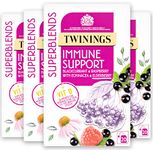 Twinings Superblends Immune Support Tea - Blackcurrant, Raspberry & Elderberry Herbal Tea Infusion with Echinacea Root & Vitamin D, 80 x Biodegradable Tea Bags