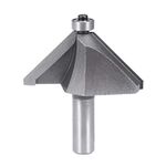 uxcell Chamfer Router Bit 1/2 Shank 1-1/2" Dia 45 Degree High Carbon Steel with Bearing for Carpentry Woodworking Cutter Tool