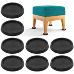 8PCS Furniture Caster Cups, 2.5 Inch Round Non-Slip Furniture Pads Floor Protectors, Rubber Furniture Feet Chair Leg Caps, Carpet Protector Cups for Bed Cabinet Sofa Couch Chair Table Hardwood Floors