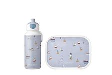 Mepal - Lunch Set Campus Little Dutch - Lunch Set for Children with Pop-Up Drink Bottle & Lunch Box - Lunch Set for School or On The Go - BPA-Free - 400 ml + 750 ml - Sailors Bay