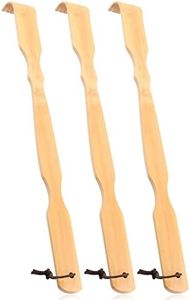 Renook Back Scratcher - 17" Bamboo Wooden Back Scratchers for Men and Women, New Upgraded Natural Handmade Head Scratchers, Back Itching Artifact. (3PC)