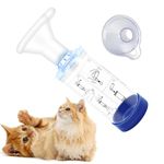 PAWFECTJEE Cat Inhaler Spacer with 2 Silicone Masks - Portable Nebulizer for Feline Breathing Problems - Drug Delivery Solution for Cats - Effective Cat Inhaler & Nebulizer (Blue)