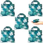 Envirosax Reusable Grocery Bags- Pack of 5 Botanica Foldable Quality Shopping Tote Bag, Eco-Friendly Polyester Washable. Multi Use - Shopping, Travel, Arts, Crafts or Beach