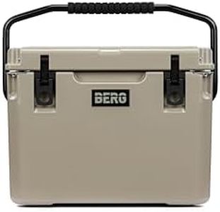 Berg Floe 25 Hard Cooler (23.6L) | Holds Ice for Several Days | Includes Chopping Board Divider, Dry Basket, Built-in Bottle Opener and Drink Holder (Jenolan Stone)