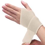 Wrist Brace for Carpal Tunnel, Breathable and Adjustable Wrist Support Brace for Arthritis and Tendinitis, Wrist Compression Wrap for Pain Relief, One Size Fits Left or Right Hand – Single (Nude)