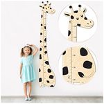 FamiworthsGADNIA Wooden Growth Chart for Kids, Boys & Girls | Cute Giraffe, Custom Height Chart, Measurement Ruler for Wall | Kids Bedroom, Playroom, Child's Room, Nursery Decor Decoration Wall Art