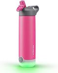 Hidrate Spark TAP Smart Water Bottle – Insulated Stainless Steel – Tap Phone to Track Water Intake, LED Glow Reminder When You Need to Drink – Straw Lid, 20 oz, Fruit Punch