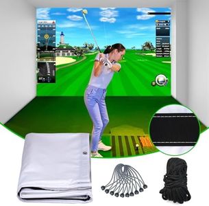 Wiseek Golf Impact Screen,Thicker Golf Simulator Impact Screen with Probe and Snap Hooks,Easy to Install Golf Simulator Screen for Golf Training Indoor/Outdoor with Grommet Holes,7 Sizes