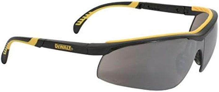 Dewalt DPG55-6C Dual Comfort Silver Mirror High Performance Protective Safety Glasses with Dual-Injected Rubber Frame and Temples