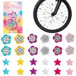 Bike Wheel Spokies - Ride Along Dolly Flower and Star Spoke Attachments (24 Pcs)