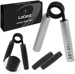 Logest Metal Hand Grip Strengthener 100LB-350LB No Slip Heavy-Duty Grip Strengthener with Gift Box, Great Wrist & Forearm Hand Exerciser, Home Gym, Hand Gripper Grip Strength Trainer (Silver - 150LB)