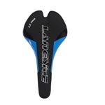 SHIVEXIM Bike Seat Bicycle Saddle - Long Ride Comfort Universal Cycle Saddle Wide Cushion Pad for Women Men Fits MTB Mountain Bike/Road Bike/Spinning Exercise Bikes (Blue)