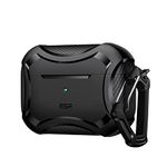 ZERODAMAGE SAHARA CASE Cyber Armor Case For Apple Airpods Pro(2Nd Generation)[Rugged]Full Body Protection Antislip Grip Slim With Keychain-Black