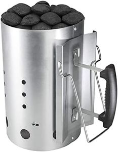 Denmay 30cm x19CM Charcoal Camino Starter con Manico per Weber 7416, Charcoal Grill Accessori Accendino Camino, Grill Quick Start Barbecue per Campeggio & Griglia, Cesto Accendino Camino